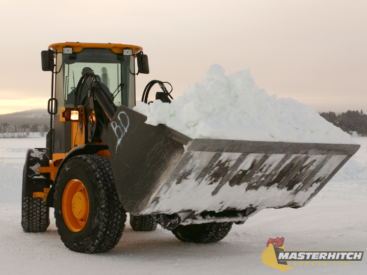 digger in snow