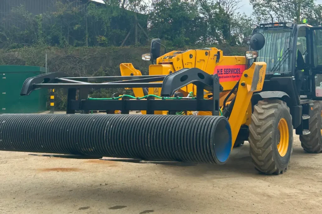 Telehandler Pipe Carrier Attachment