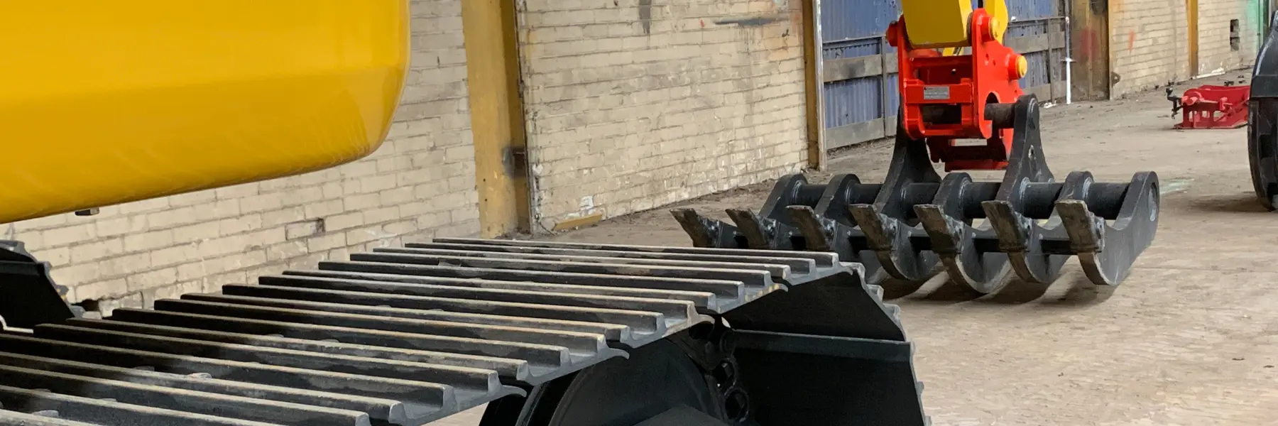 Excavator power rakes